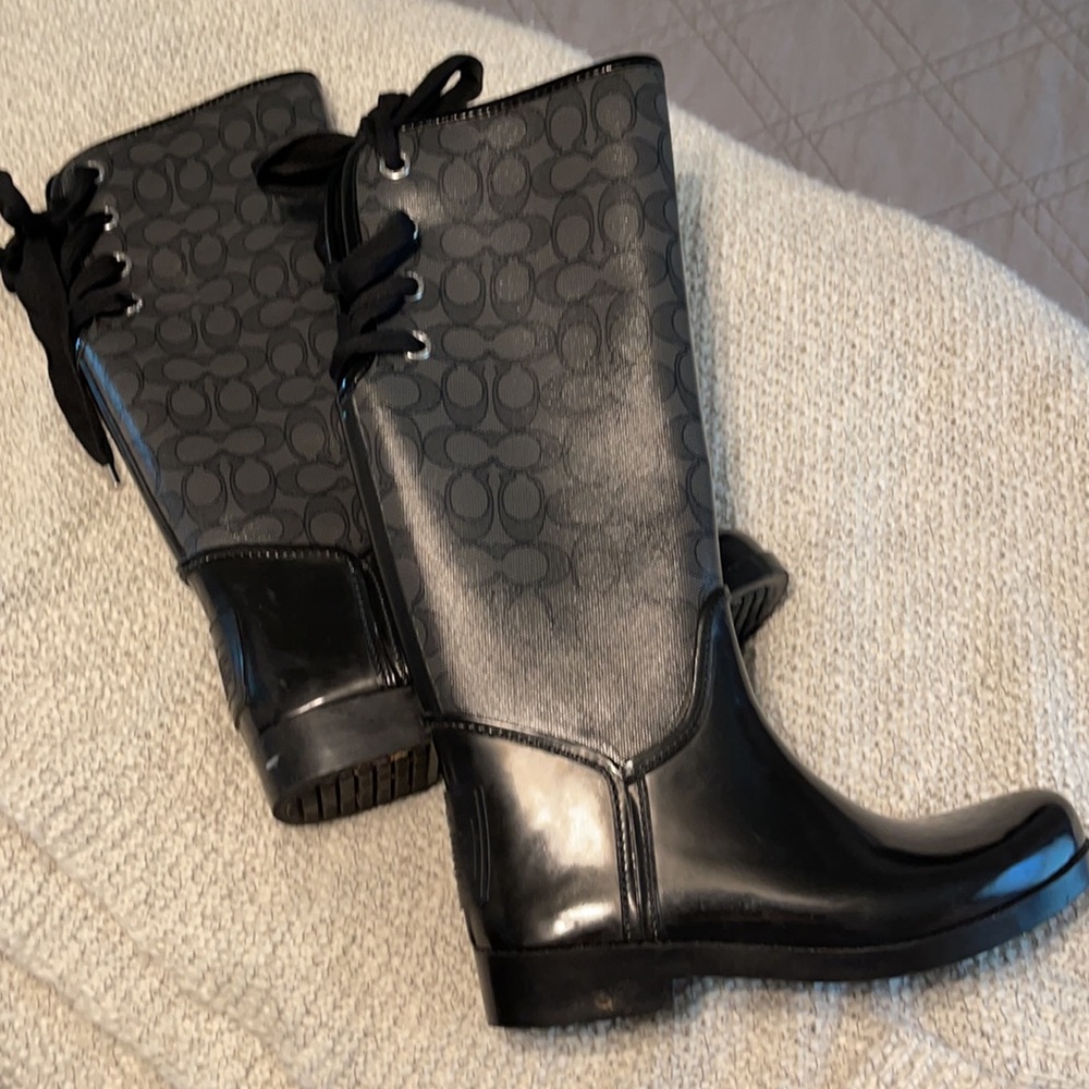Coach tall rain boots - black - Picture 3 of 4